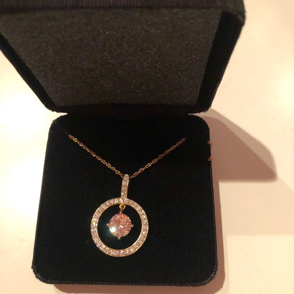 NWT stunning Victoria Wieck 14k Vermeil and CZ circle pendant